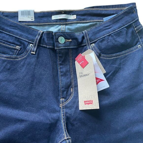 LEVI’S | dark blue 711 skinny fit 32 NWT - Picture 7 of 14